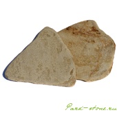 галтованный камень плитняк серо-бежевого цвета 4 см
