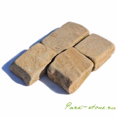 брусчатка из камня песчаник колотая  галтованная бежевого цвета 7хlсм