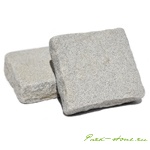 брусчатка колотая галтованная из песчаника серо-белого цвета 3,5 см