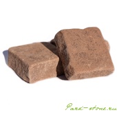 брусчатка из камня песчаник колотая галтованная красная 5-6 см